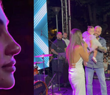 Kiara do iu bëj edhe juve të qani, teksa Luizi mbanë koncert me vajzën në krahë, Kiara nuk i mbanë lotët