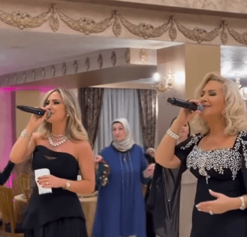 Capture Të veshura në fustana të zi, Engjëllusha dhe Shyhretja kombinohen përseri në dasëm