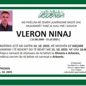 E dhimbshme dhe e papërballueshme për familjen, sot varroset 17-vjeçari që humbi jetën me motor në Prizren